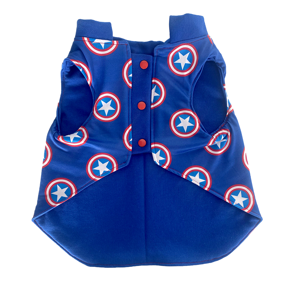 Chaleco Capitán America CHALECO-0008 costa rica prendas para mascota