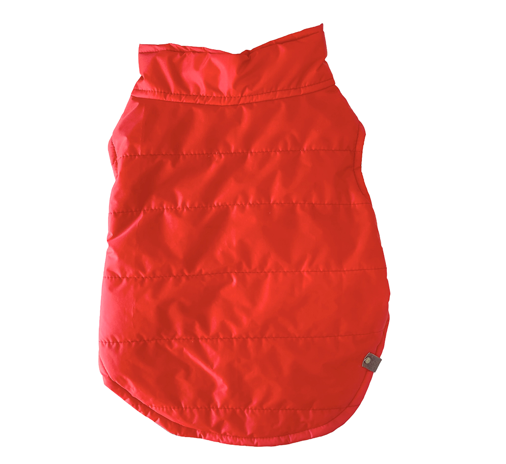 chaleco impermeable rojo